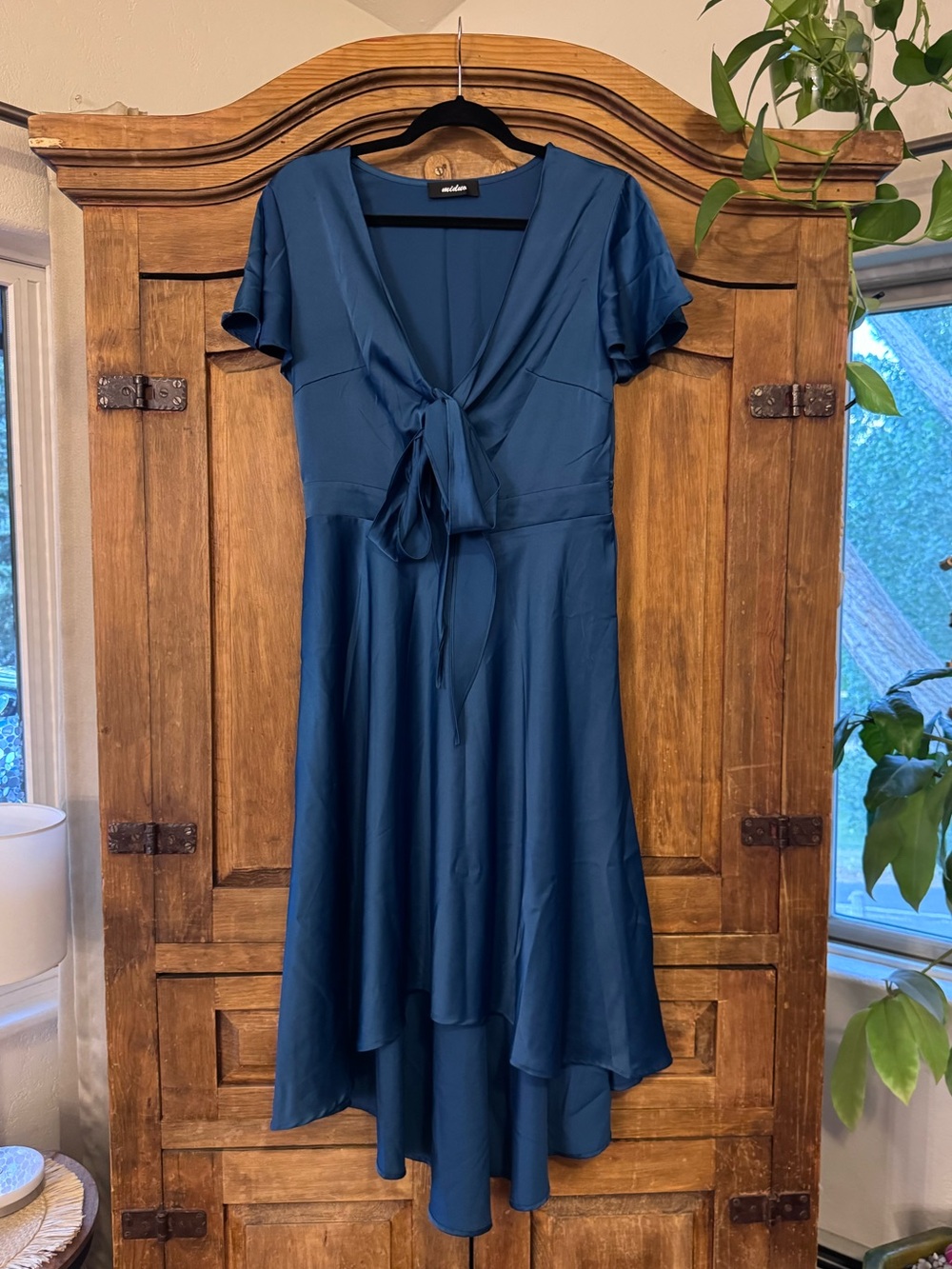 High-Low Tie-Front Dress